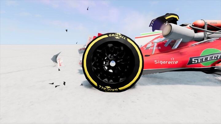 F1 tires exploding at high speed