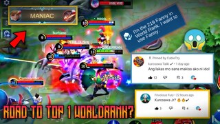 ROAD TO WORLD RANK FANNY!!! WALL SPAM CABLES ARE DEADLY!!! | Mobile Legends