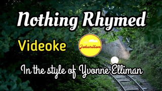 Nothing Rhymed (Yvonne Elliman) - Videoke