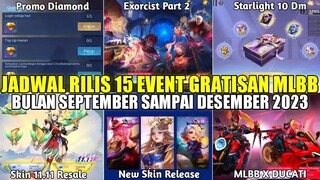 BOCORAN JADWAL RILIS EVENT GRATISAN MOBILE LEGENDS! BULAN SEPTEMBER SAMPAI DESEMBER 2023