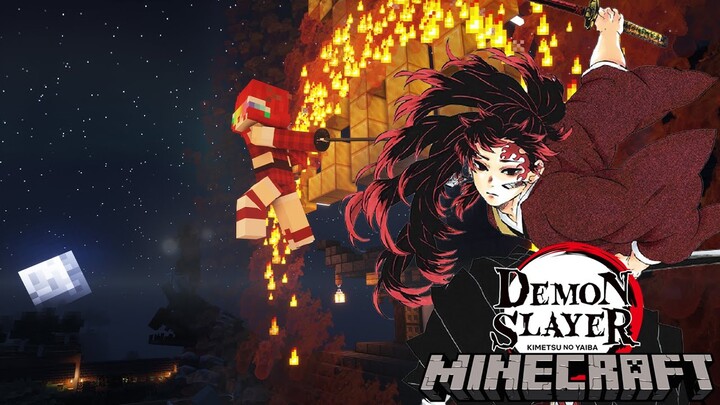 Yoriichi's Hinokami Kagura(Sun Breathing): Clear Blue Sky in Minecraft (Demon Slayer Mod) #Shorts