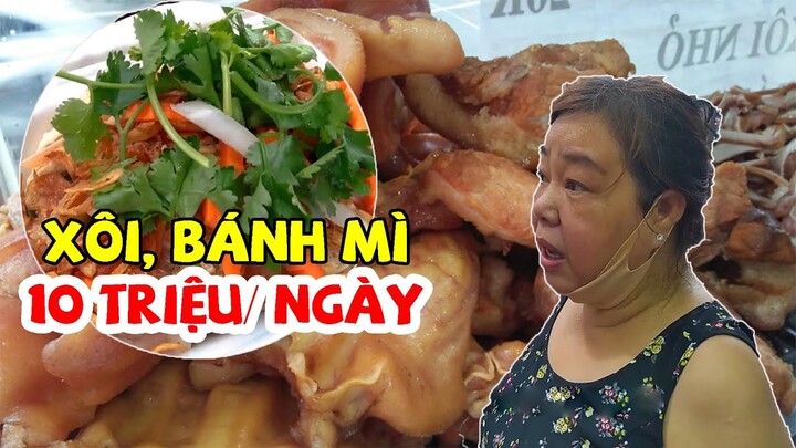 Xôi, bánh mì phá lấu tai heo bán hơn 10 triệu đồng mỗi ngày