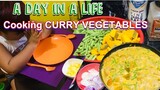 A DAY IN A LIFE | COOKING CURRY VEGETABLES | Viv Quinto