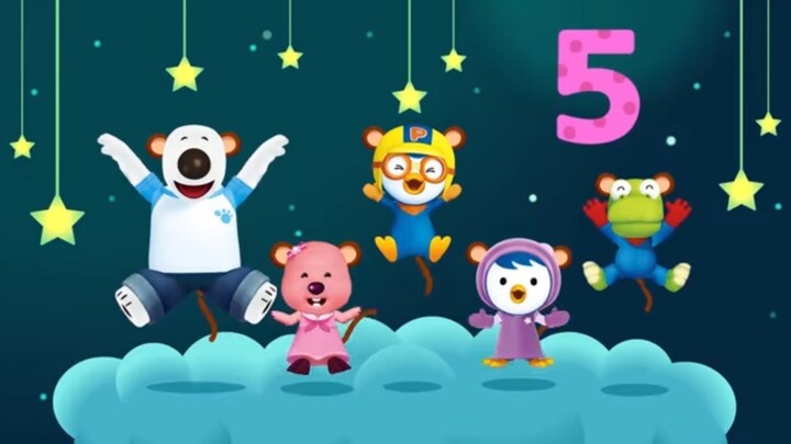 Lagu anak Indonesia | Lagu Lima Monyet Kecil | Five Little Monkeys | Pororo Si Penguin Kecil