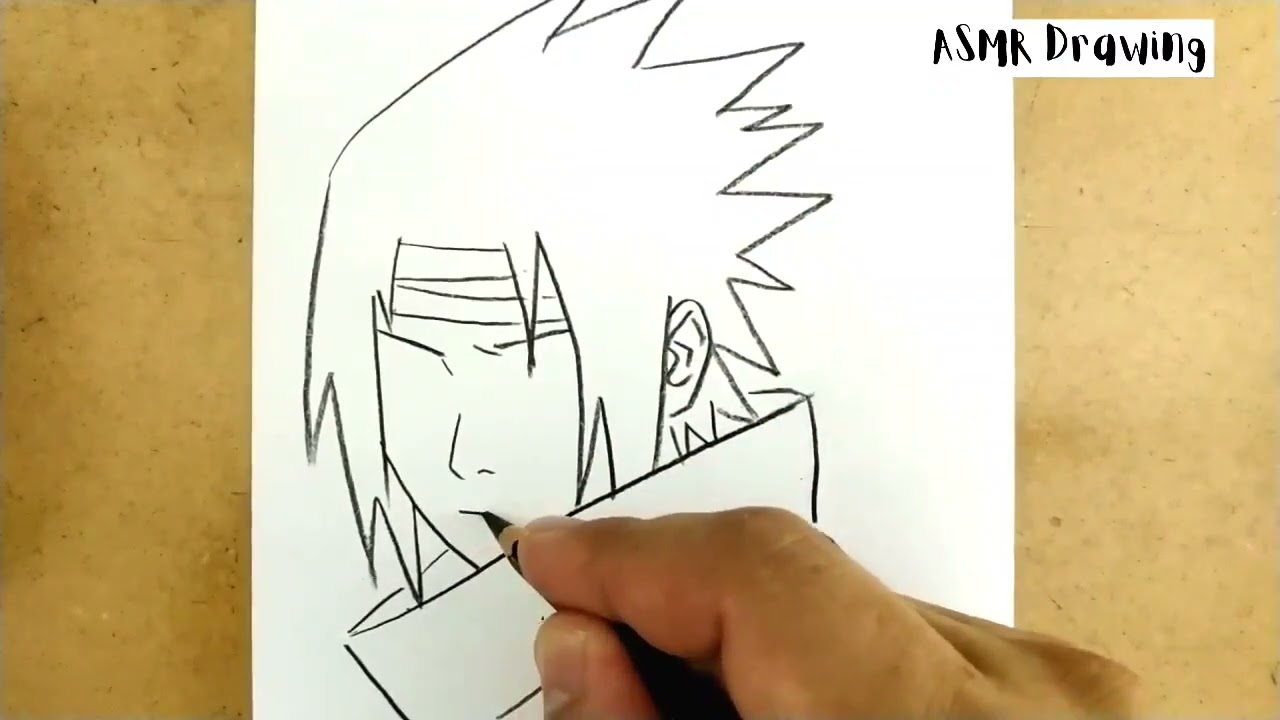 How to Draw Sasuke Uchiha from Naruto Step by Step Drawing