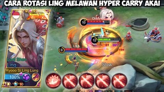 CARA ROTASI LING MELAWAN HYPER CARRY AKAI | TOP GLOBAL LING - Mobile Legends