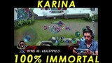 KARINA 100% IMMORTAL Part 2 | Gemini Halo | Mobile Legends