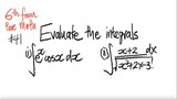 6th form Pure Math: Evaluate the integrals