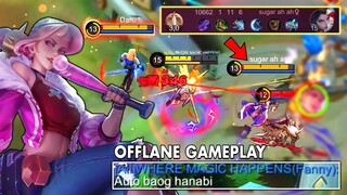 HOW TO EASILY DESTROY GOLD LANE ENEMY USING OFFLANE FANNY | FANNY OUTPLAY MLBB