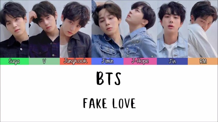 BTS - FAKE LOVE [Lyrics Han | Rom | Indo] Lirik Terjemahan Indonesia