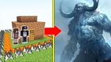 QUỶ BĂNG TUYẾT KHỔNG LỒ Tấn Công Nhà Được Bảo Vệ Bởi bqThanh và Ốc Trong Minecraft