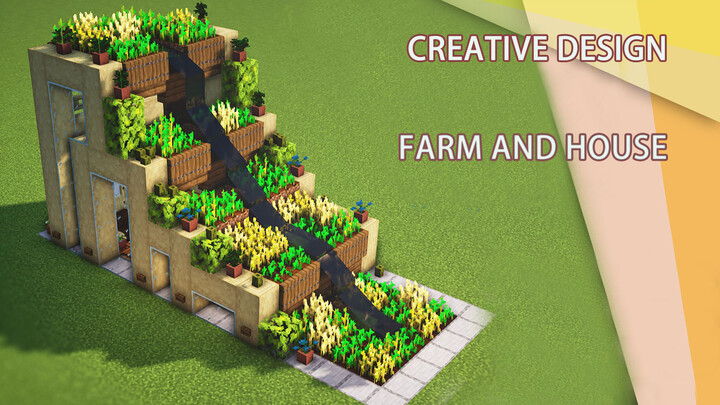 [Tutorial Konstruksi] Memakai konstruksi indah untuk ladang dan rumah.