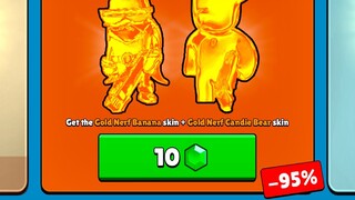 GOLD NERF SKINS for 10 GEMS!!!🤑🤑🤑 - Stumble Guys