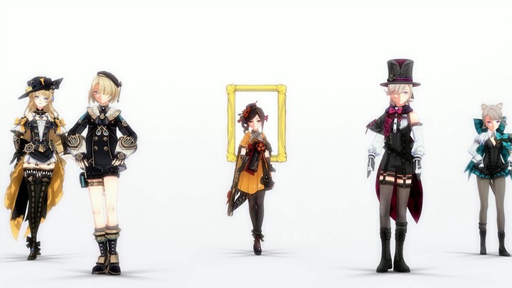 ｢1000年きてる｣Chiori×Linny×Fimini×Navia×Linette [Genshin Impact /MMD] (bertahan selama seribu tahun)