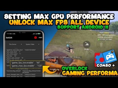 Cara Lock 60-120Fps Game Pubg di Android No Root | Fix Lag, Fix Frame Drop , Unlock Fps - Set Edit