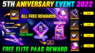 FREE EMOTE EVENT|5TH ANNIVERSARY FREE FIRE |FREE FIRE 5TH ANNIVERSARY KAB AYEGA|FREE FIRE NEW EVENT