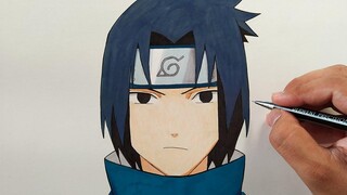 วิธีการวาดซาสึเกะอุจิวะ - การสอนทีละขั้นตอน