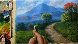 Cara Melukis Pemandangan Alam / Lukisan Akrilik Karya Dandan SA / Tutorial 84