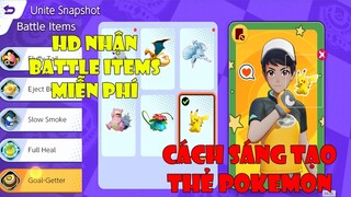 POKEMON UNITE - CÁCH ĐỔI ĐIỀU CHỈNH THẺ POKEMON VÀ CÁCH NHẬN BATTLE ITEM MIỄN PHÍ