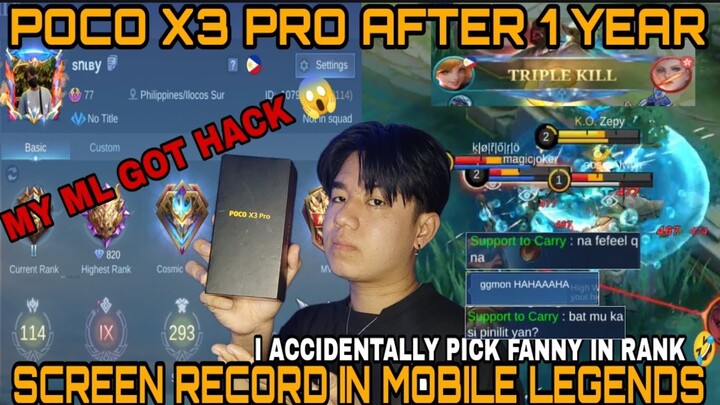 POCO X3 PRO IN MOBILE LEGENDS AFTER 1 YEAR | FANNY GAMEPLAY | GAME REVIEW (TAGALOG)