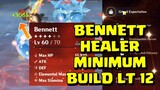 Genshin Impact bennett healer F2P minimum build spiral abyss lt 12