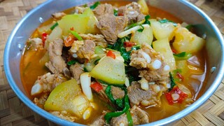 แกงซี่โครงหมูใส่ฟัก แกงไทยกับข้าวบ้านๆน้ำแกงนัวๆเข้มข้นหอมอร่อย สไตล์ | ครัวบ้านๆ Channel