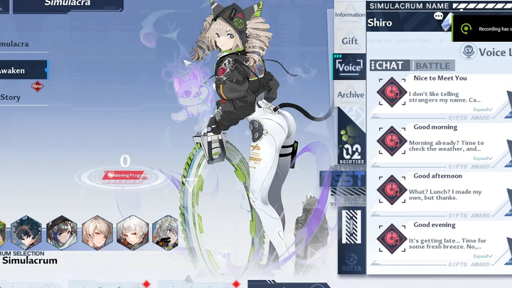 หอคอยแห่งจินตนาการ ตัวละคร/Simulacra JP Voices (Global CBT)