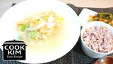 Korean hangover food, dried pollack soup, 우유처럼 진한 북어국 육수 만드는법
