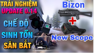 Phiên bản 0.14 Sinh tồn trong BÃO TUYẾT, SÚNG BIZON, 1 Súng gắn 2 Scope Canted Sight _ PUBG Mobile