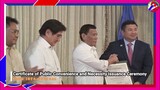 President Duterte in Certificate of Public Convenience and Necessity Issuance Ceremony