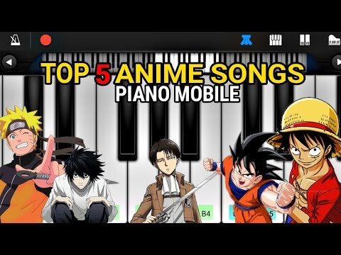 TOP 5 ANIME SONGS ON PERFECT PIANO ( Easy to Learn ) | PIANO MOBILE