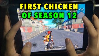 SEASON 12 FIRST CHICKEN | GAMEPLAY WITH HANDCAM | PUBG MOBILE - IPAD MINI 5