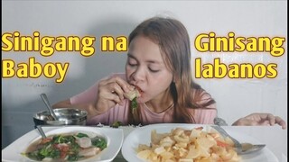 MUKBANG/SINIGANG NA BABOY AT GINISANG LABANOS