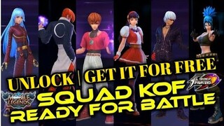 UNLOCK | KOF SQUAD SKINS | FREE | Mobile Legends : Bang Bang