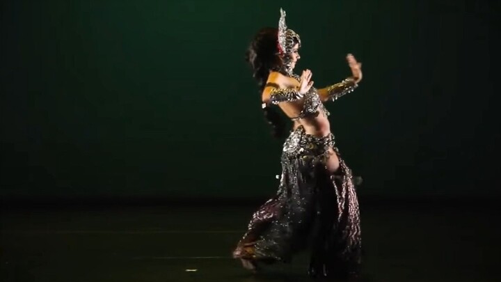 【Kira Habibi Lal】Dancing golden goddess statue: mechanical dance + Indian tribal fusion style