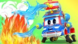 Video truk untuk anak-anak - Kartun TRUK PEMADAM Terbaik - Truk Super di Kota Mobil!