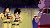 Champa was so excited to see Vegeta and Goku eating cup noodles , Beerus vs Champa