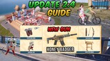 New Update 2.4 (PUBG Mobile) New Weapon "Honey Badger" & Grappling Hook, (Martial Showdown) Guide