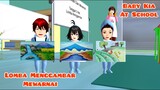 Baby Kia School Lomba Menggambar & Mewarnai | Ica Alwi Family Vlog | Drama Sakura School Simulator