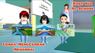 Baby Kia School Lomba Menggambar & Mewarnai | Ica Alwi Family Vlog | Drama Sakura School Simulator