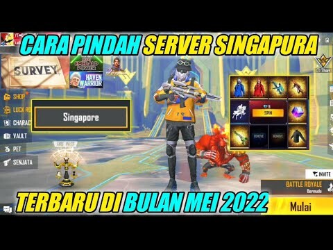 CARA PINDAH/MASUK SERVER LUAR NEGERI FF SINGAPURA TERBARU 2022 100% WORK GANTI SERVER