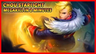 Go Ballistic Chou Megakill in 2 Minutes | Top Global Chou - Mobile Legends - MLBB