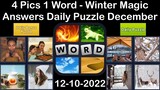 4 Pics 1 Word - Winter Magic - 10 December 2022 - Answer Daily Puzzle + Bonus Puzzle