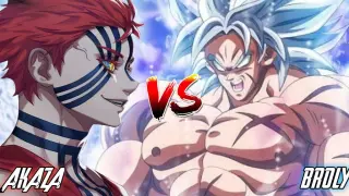 AKAZA VS BROLY (Anime War) FULL FIGHT HD