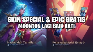 SKIN EPIC BARU CARMILLA GRATIS, SKIN SPECIAL GRATIS! PANEN BANYAK SKIN GRATIS MOBILE LEGENDS