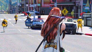 GANGSTER DIKEPUNG KEPOLISIAN DARAT DAN UDARA !! GTA V ROLEPLAY