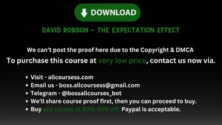 [Allcoursess.com] - David Robson - The Expectation Effect