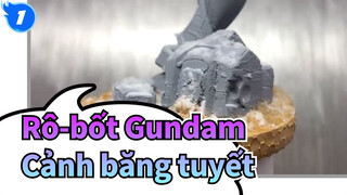 [Rô-bốt Gundam] Di tích cảnh băng tuyết| HG Yuanzu Rô-bốt Gundam| Cảnh| Mô hình_1