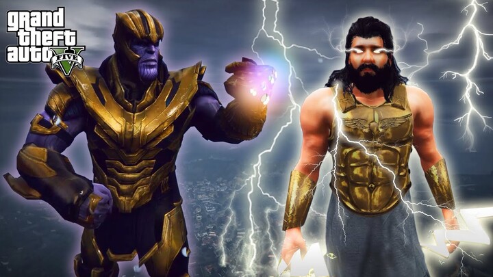 GTA 5 - Thanos vs Zeus | The Battle of Gods !!