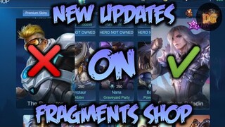 NEW UPDATES ON FRAGMENTS SHOP - Mobile Legends: Bang Bang!